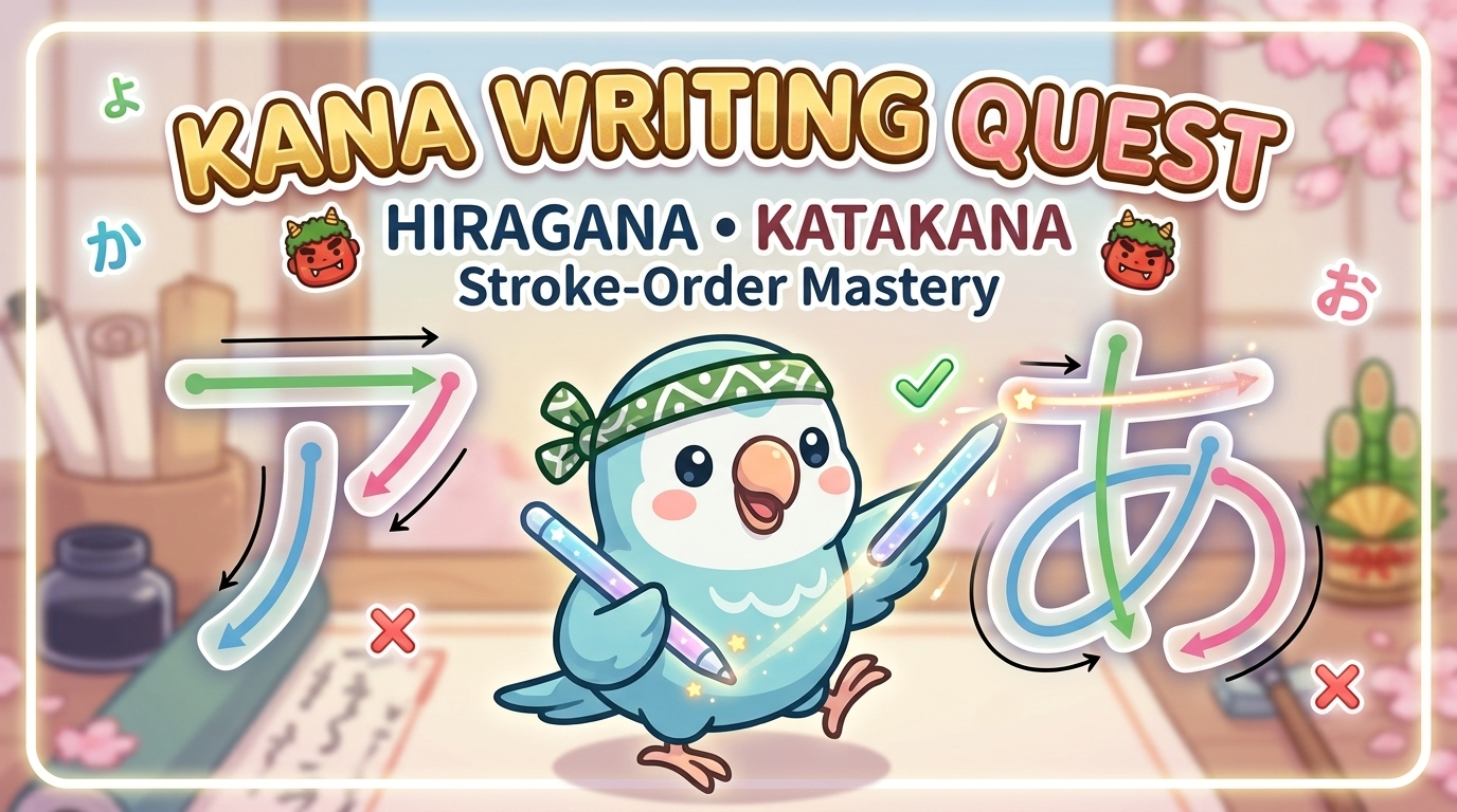Hiragana & Katakana Stroke Order Writing