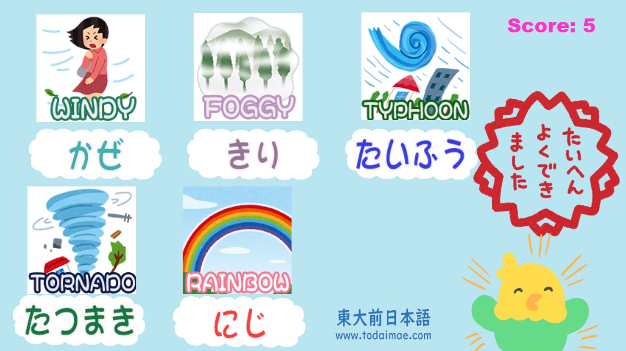 日文天氣詞彙大全